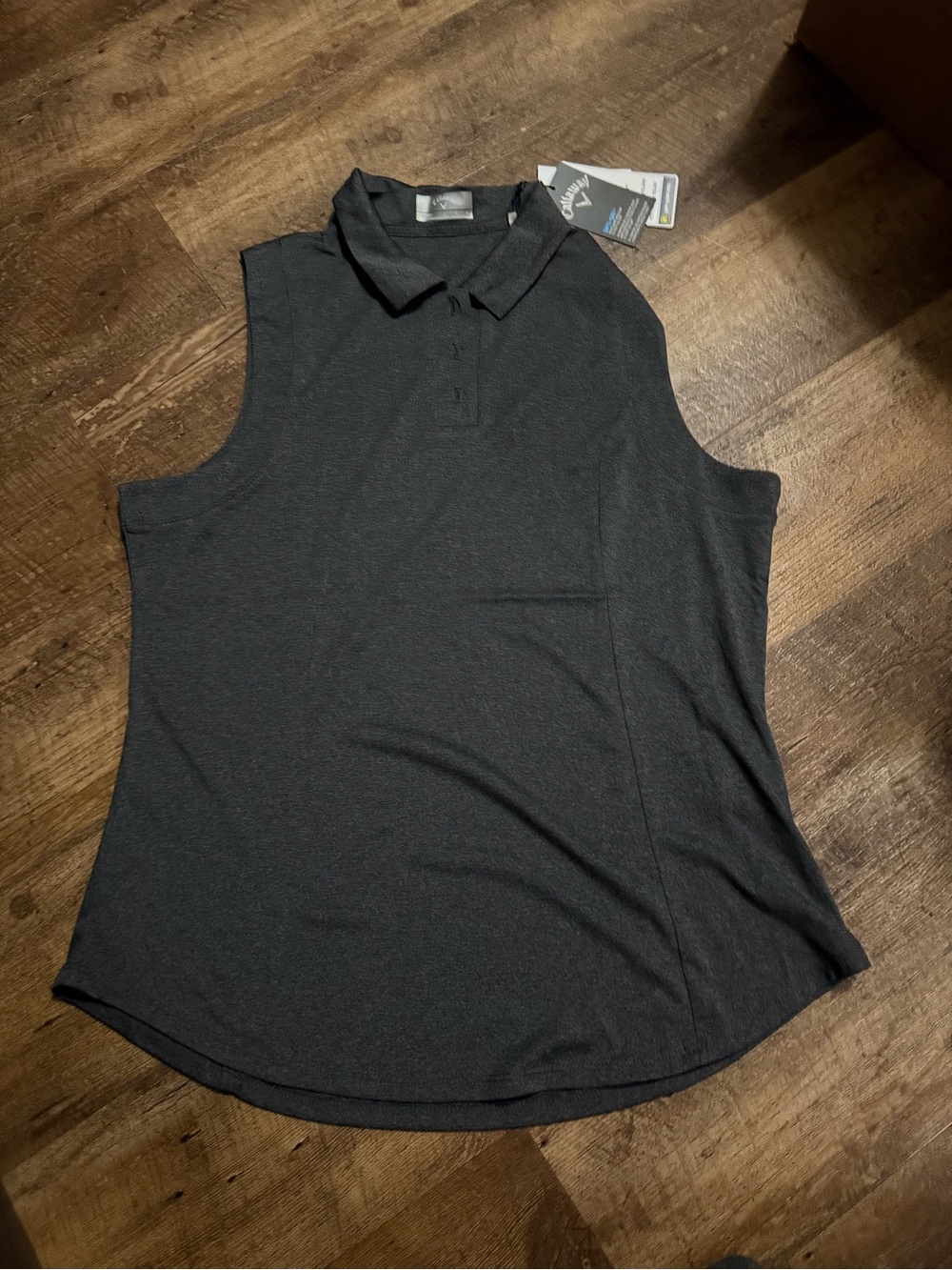 Callaway Sleeveless Polo Tank Top - Black